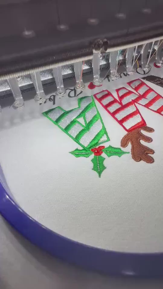 Personalized Mama Christmas Sweatshirt, Embroidered Holiday Sweater, Mama with Kids’ Names, Custom Family Christmas Gift, Matching Xmas