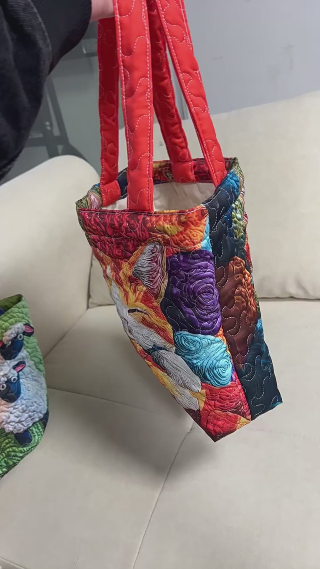 Chihuahua Starry Night Quilted Tote Bag, Dog Shoulder Bag, Chihuahua Tote, Gift for Women QTOTE12