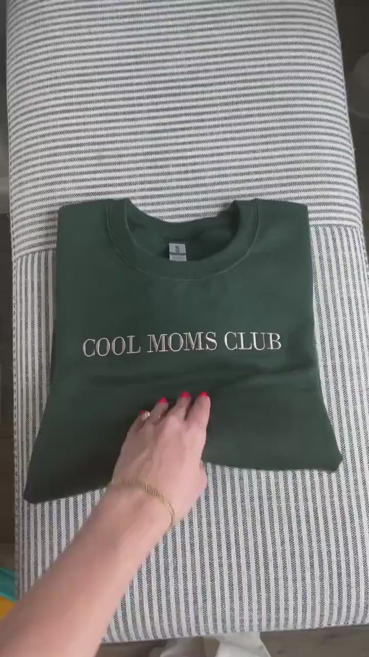 Cool Moms Club Sweatshirt, Embroidered Cool Mom Sweatshirt, Embroidered Crewneck, Mother’s Day Gift, Gifts For Mom