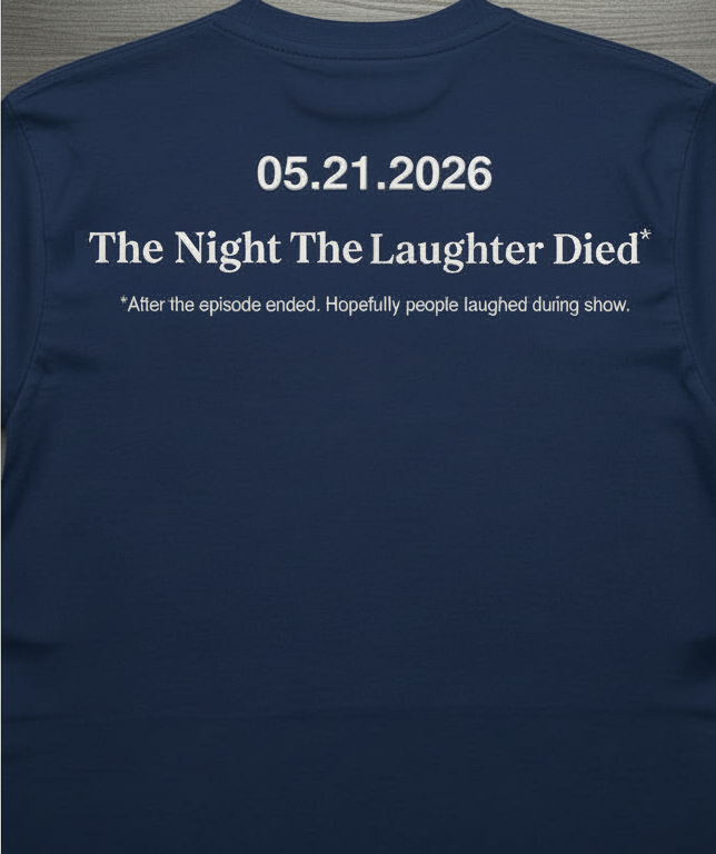 The Last Show with Stephen Colbert 2026 Embroidered Shirt, Funny Talk Show Parody T-Shirt, Late Night Humor Tee, Custom Stitch Meme Shirt, Comedy Fan Gift